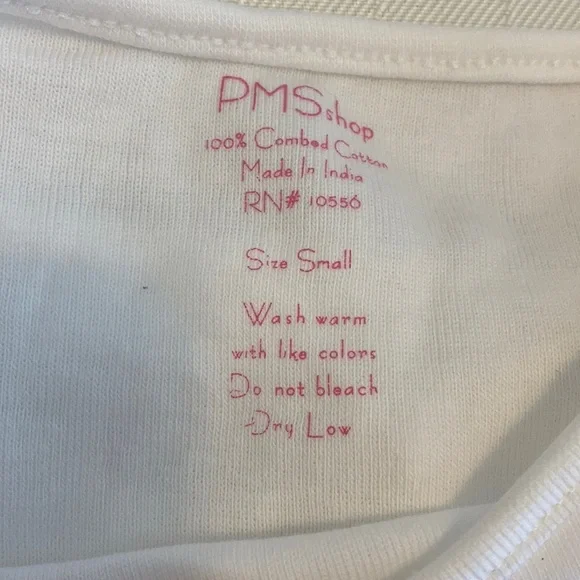 PMS Shop Beach Basics White T-Shirt NWT - Picture 3 of 9